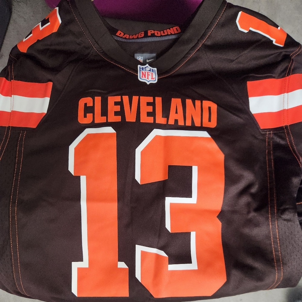 Odell Beckham Jr #13 NWT Cleveland Browns Dawg Pound Limited On Field Stitched L